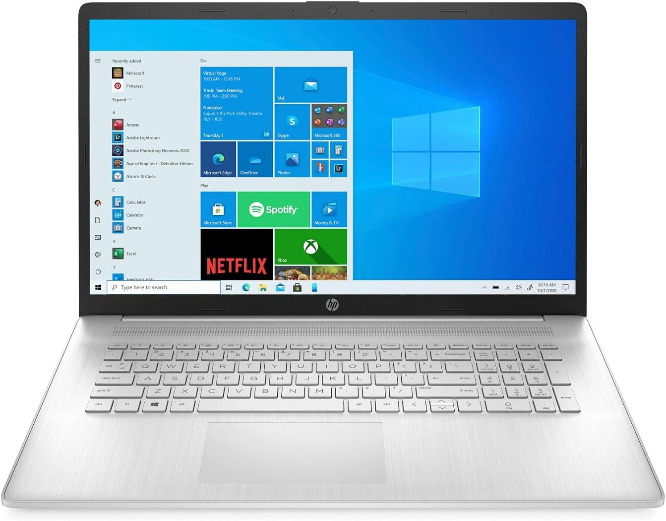 HP Portátil profesional de 17,3 pulgadas, Windows 11 Home, plata natural,  32 GB de RAM | SSD PCIe de 1 TB